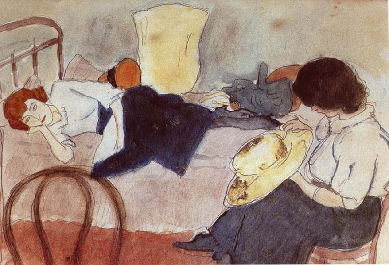 Jules Pascin Aiermila and Lucy Spain oil painting art